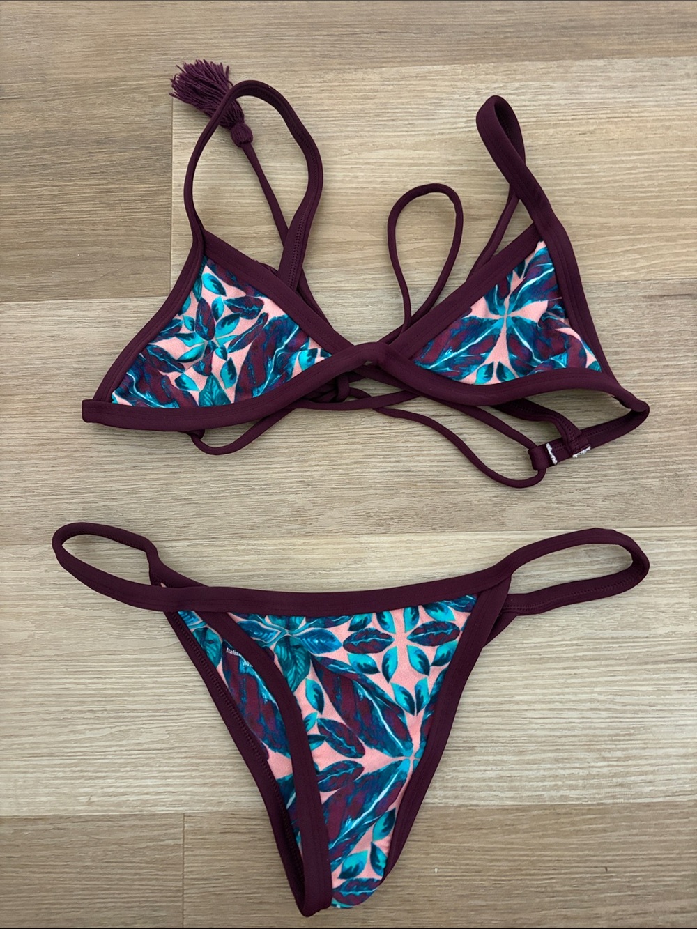 Posh Pua Triangle Bikini Top & Bottom Set